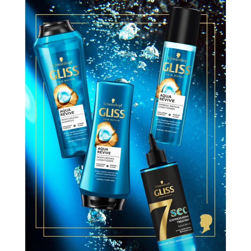 Schwarzkopf Gliss Aqua Revive Intensive Regenerating Treatment For Dry Hair 200 Ml