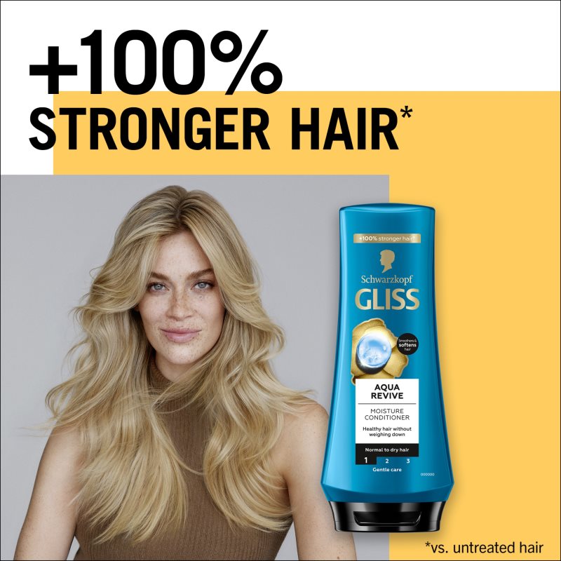 Schwarzkopf Gliss Aqua Revive бальзам для волосся для нормального та сухого волосся 200 мл