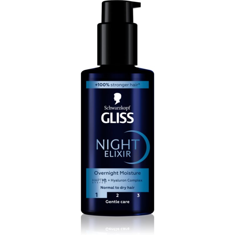 Schwarzkopf Gliss Night Elixir öblítést nem igénylő elixír száraz hajra 100 ml