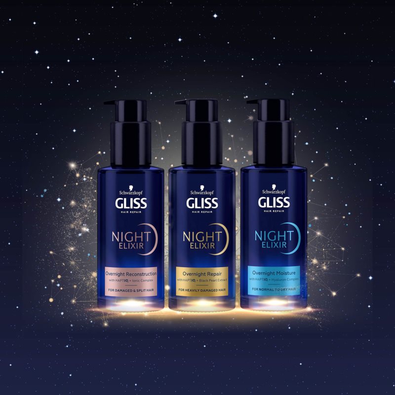Schwarzkopf Gliss Night Elixir незмивний еліксір для волосся з посіченими кінчиками 100 мл