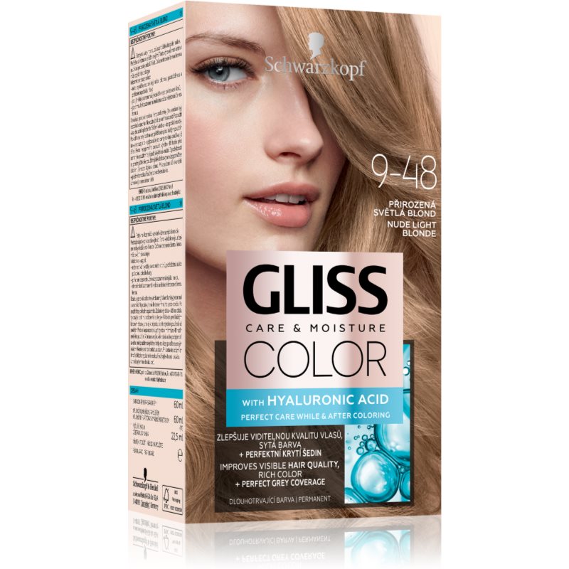 Schwarzkopf Gliss Color permanent hair dye shade 9-48 Nude Light Blonde 1 pc
