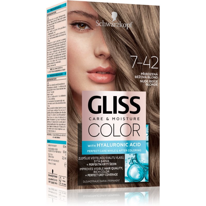 Schwarzkopf Gliss Color перманентна фарба для волосся відтінок 7-42 Nude Beige Blonde 1 кс