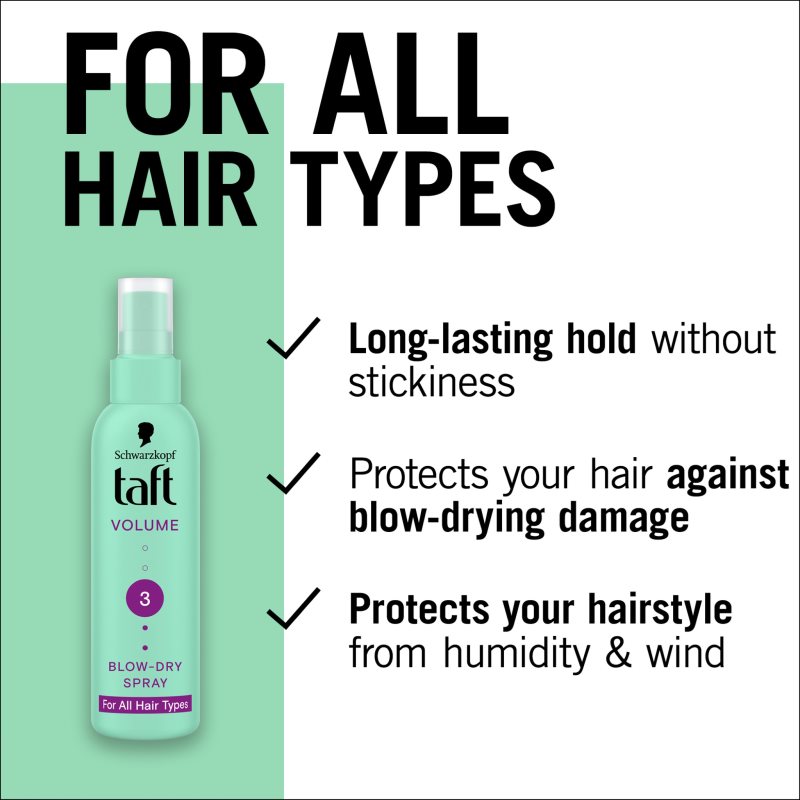 Schwarzkopf Taft Volume Spray Cheveux Fixation Moyenne 150 Ml