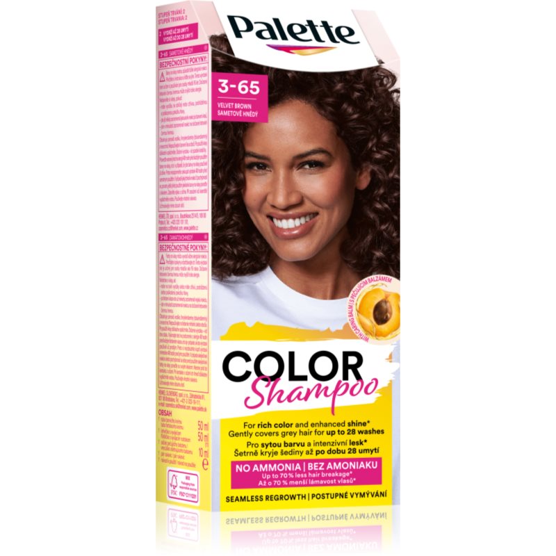 Schwarzkopf Palette Color Shampoo σαμπουάν με χρώμα απόχρωση 3-65 Velvet Brown 50 ml