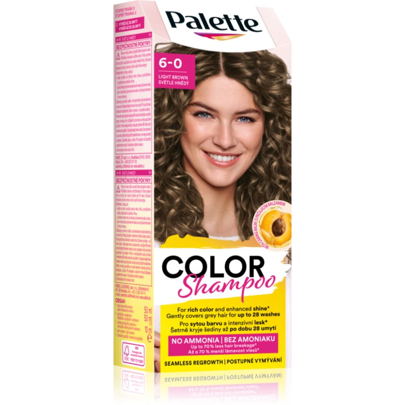 Schwarzkopf Palette Color Shampoo shampoo colorato colore 6-0 Light Brown 50 ml