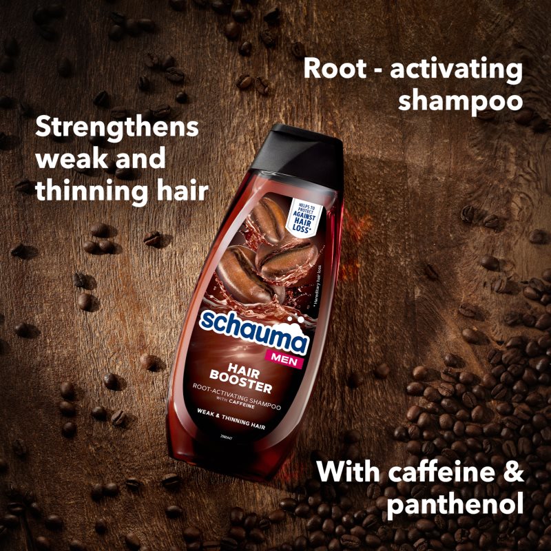 Schwarzkopf Schauma Hair Booster Shampoing à La Caféine Homme 400 Ml