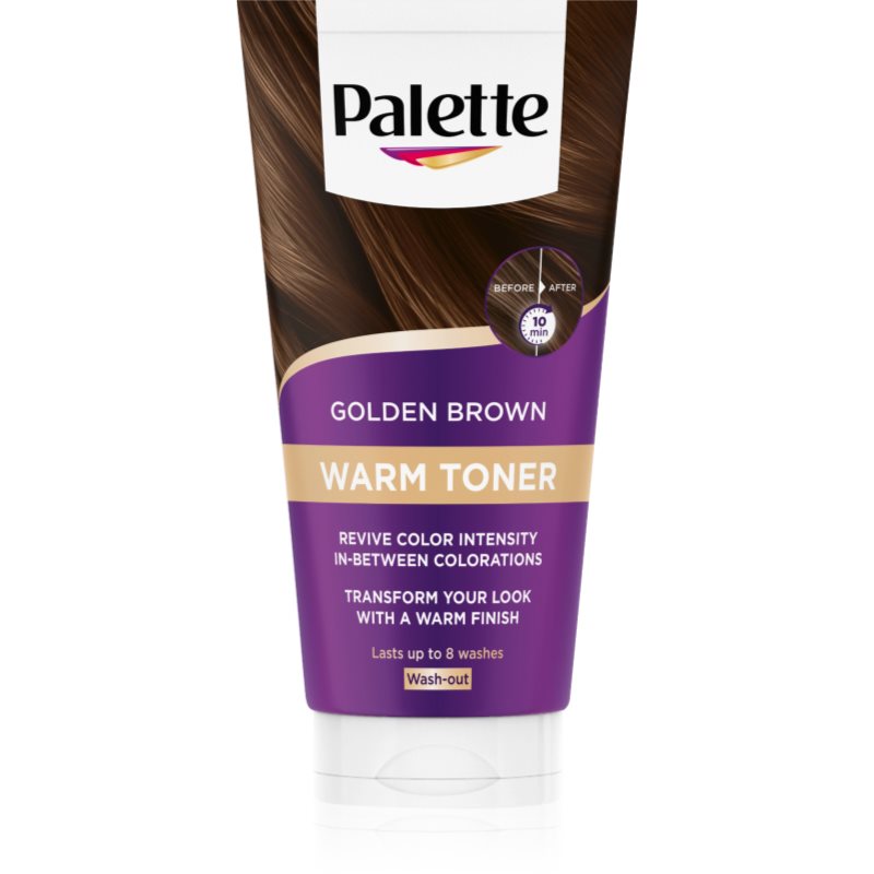 Schwarzkopf Palette Warm Toner hiusnaamio lämpimän ruskeille hiuksille sävy Golden Brown 150 ml