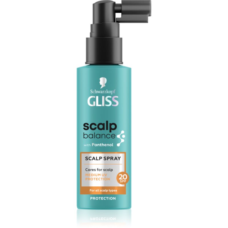 Schwarzkopf Gliss Scalp Balance schützendes Spray gegen UV-Strahlung für Kopfhaut SPF 20 100 ml