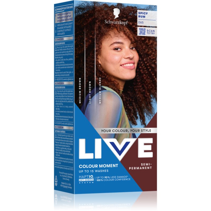 Schwarzkopf LIVE Colour Moment semipermanente Haarfarbe Farbton 065 Spicy Rum 50 ml