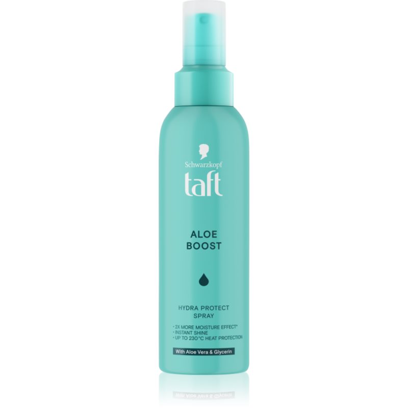 Schwarzkopf Taft Aloe Boost feuchtigkeitsspendendes Spray für die Haare für thermische Umformung von Haaren 150 ml