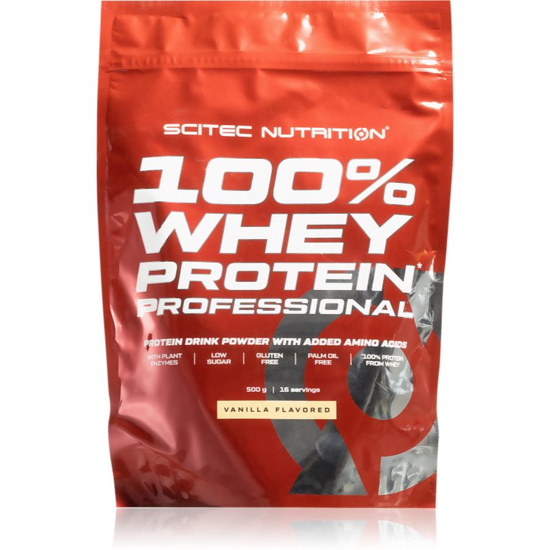 E-shop Scitec Nutrition 100% Whey Protein Professiona syrovátkový protein s trávícími enzymy příchuť Vanilla 500 g