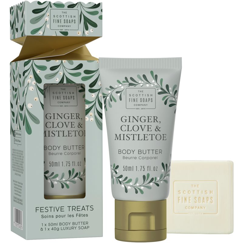 Scottish Fine Soaps Ginger, Clove & Mistletoe Festive Treats darilni set (za telo) mini