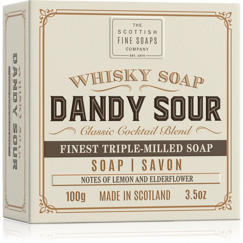 Scottish Fine Soaps Whisky Soap Dandy Soap čisticí tuhé mýdlo na tělo a obličej 100 g