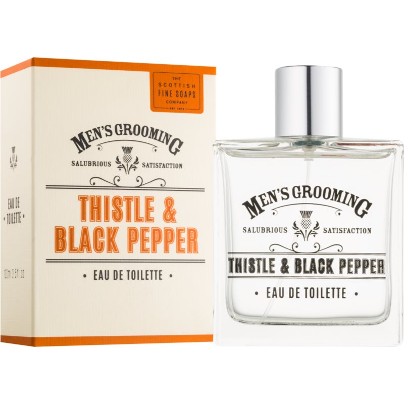 Scottish Fine Soaps Men’s Grooming Thistle & Black Pepper Eau De Toilette For Men 100 Ml