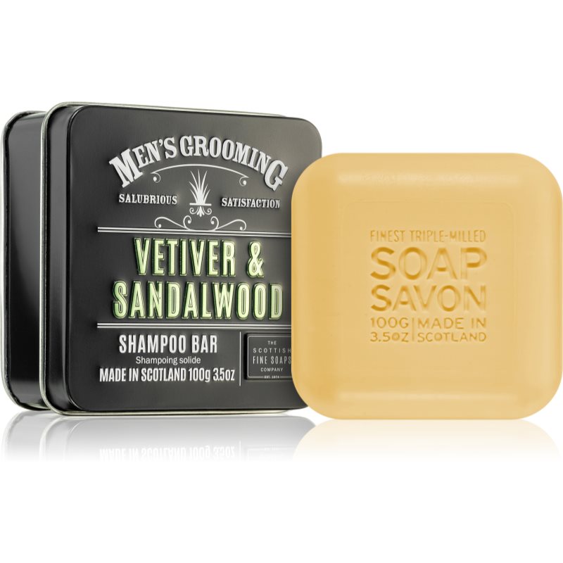 Scottish Fine Soaps Men’s Grooming Vetiver & Sandalwood Shampoo Bar 100 G