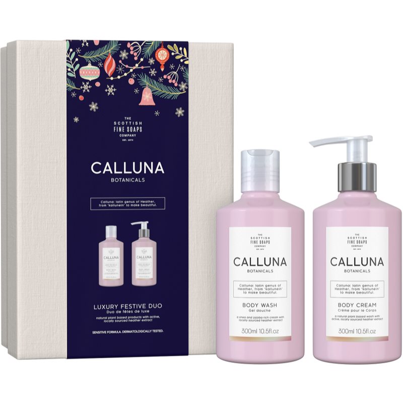 Scottish Fine Soaps Calluna Botanicals Luxury Festive Duo dovanų rinkinys Vanilla&Rose (kūnui)