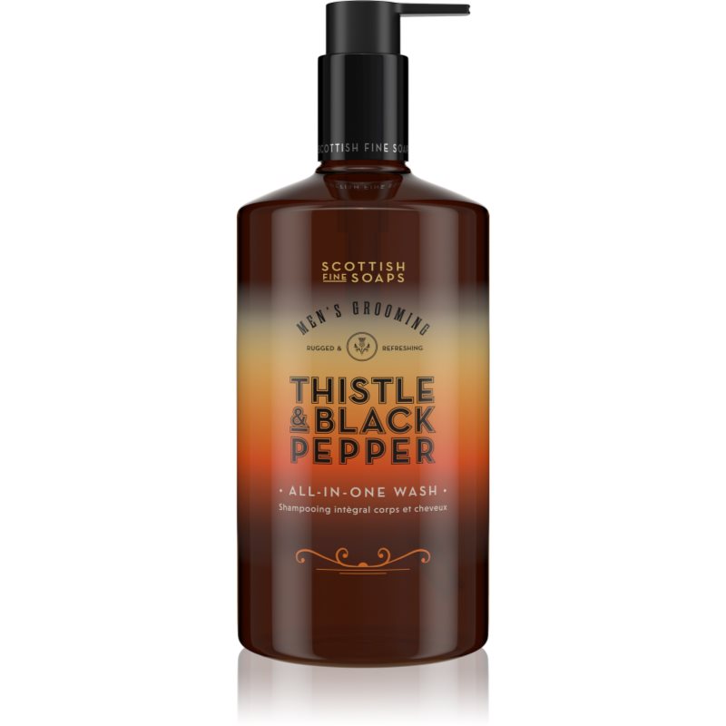 Scottish Fine Soaps Thistle & Black Pepper Seife für Gesicht, Körper und Haare 500 ml