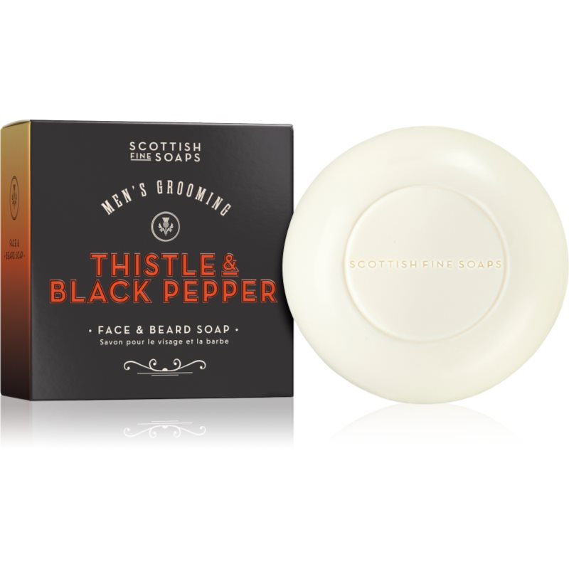 Scottish Fine Soaps Thistle & Black Pepper Feinseife für Gesicht und Bart 100 g