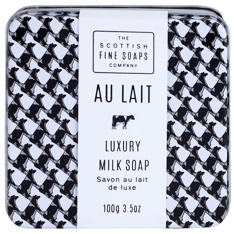 Scottish Fine Soaps Au Lait Bar Soap In A Tin Container 100 G