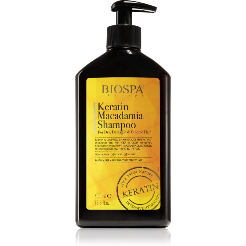 Sea of Spa Bio Spa Keratin Macadamia keratinski šampon za barvane in poškodovane lase 400 ml