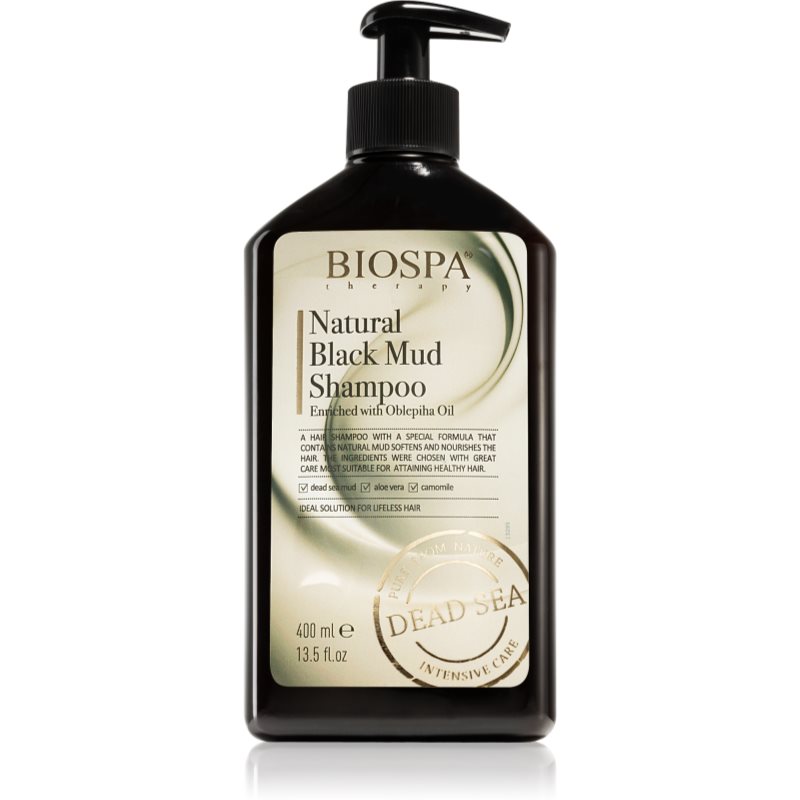 Sea of Spa Bio Spa Natural Black Mud maitinamasis šampūnas gyvybingumą praradusiems plaukams 400 ml
