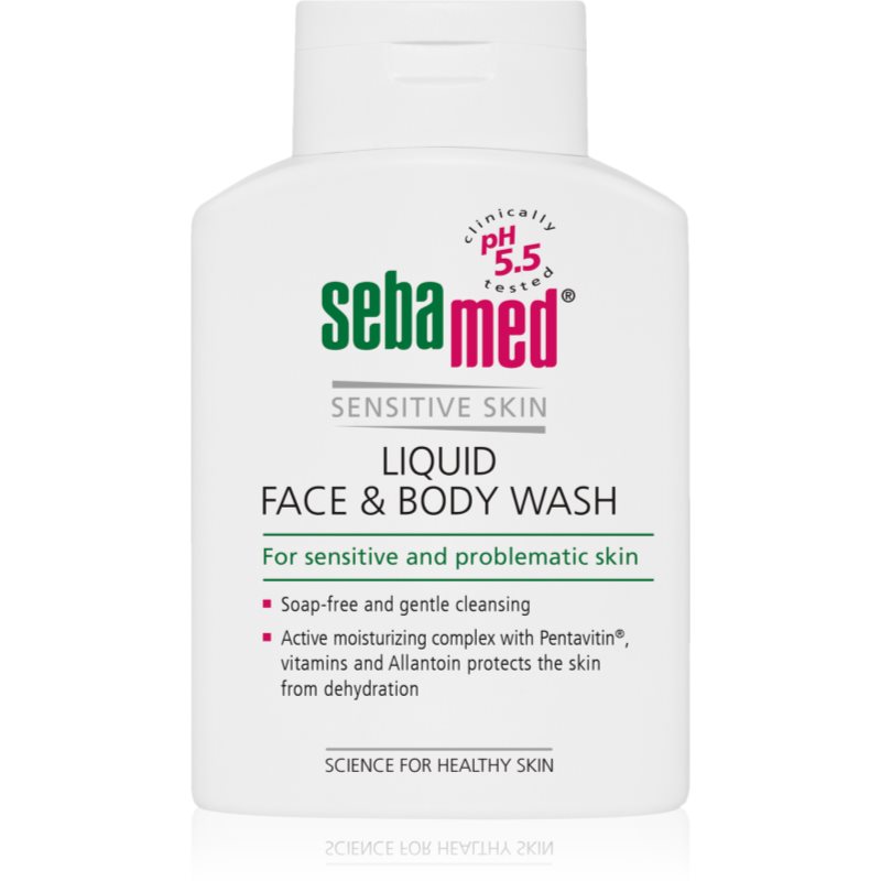 Sebamed Wash sanfte Wasch-Emulsion für Körper und Gesicht für empfindliche Oberhaut 200 ml