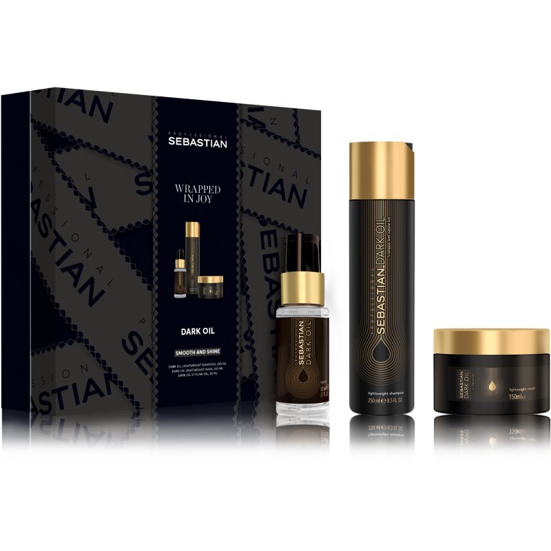 Sebastian Professional Dark Oil Presentförpackning för glansigt och mjukt hår 3 st. female