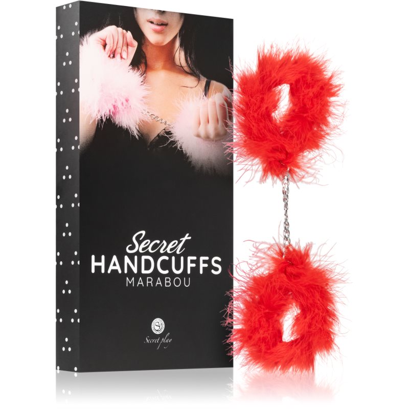 Secret Play Handcuffs наручники з пір'ям Red Marabou 22 см