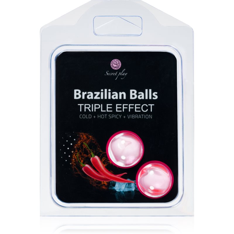 Secret Play Brazilian 2 Balls Set Triple Effect Huile De Massage 8 G