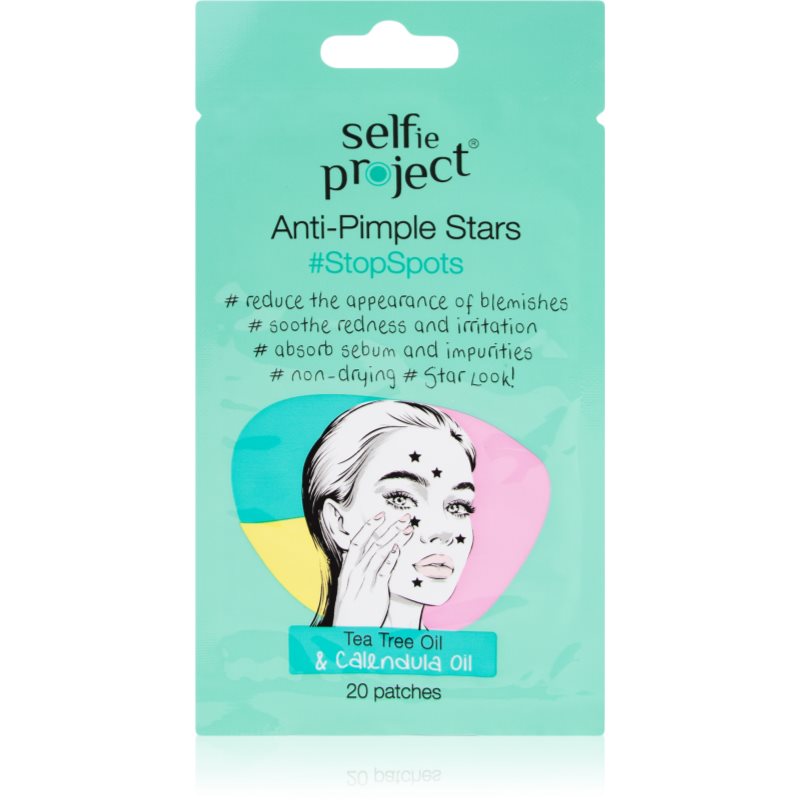 Selfie Project Anti-Pimple Stars cerotti per pelli problematiche con olio della pianta del the 20 pz