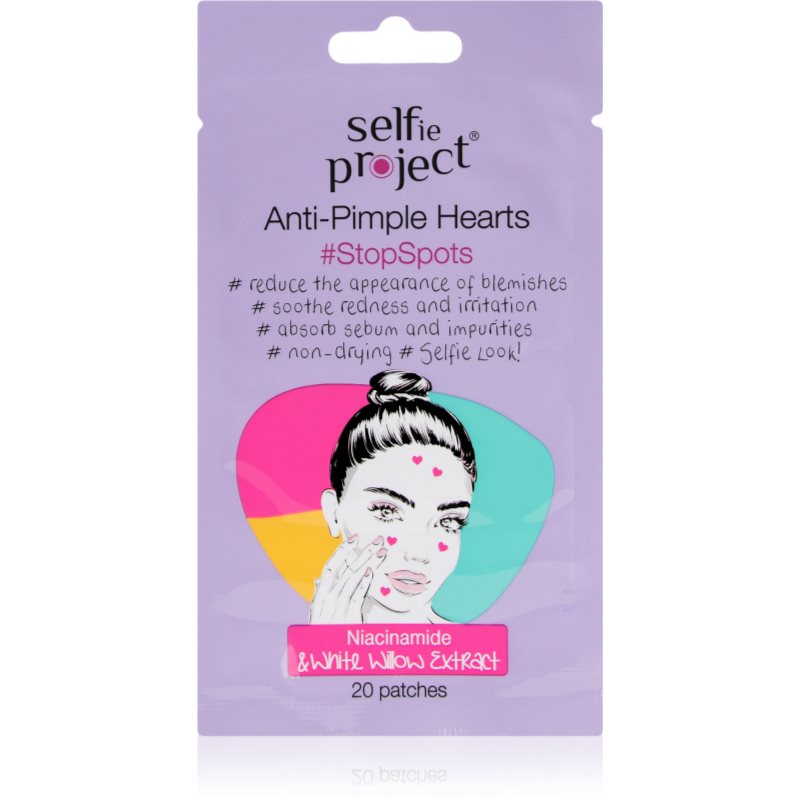 Selfie Project Anti-Pimple Hearts cerotti per pelli problematiche con niacinamide 20 pz