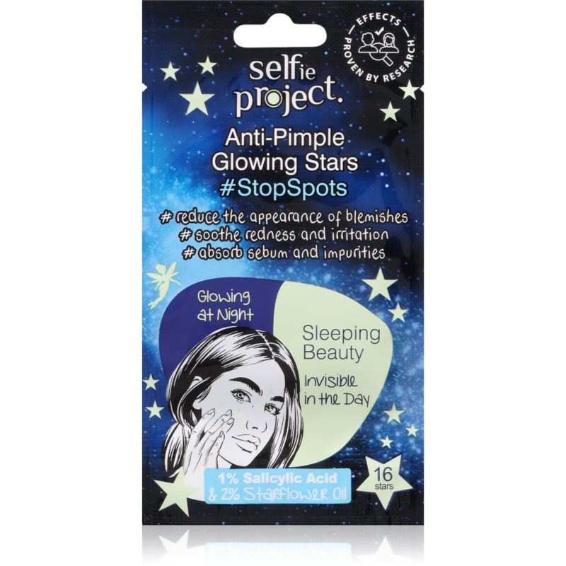 Selfie Project Anti-pimple Glowing Stars náplasti proti akné 16ks