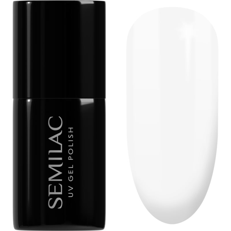 Semilac UV Hybrid Black & White гел лак за нокти цвят 001 Strong White 7 мл.