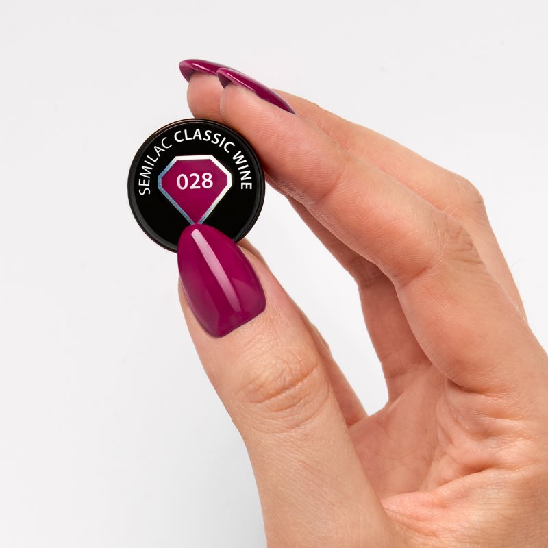 Semilac UV Hybrid Allure гелевий лак для нігтів відтінок 028 Classic Wine 7 мл