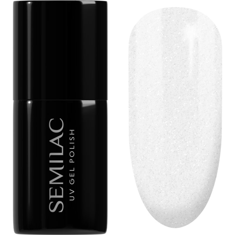 Semilac UV Hybrid Black & White géles körömlakk árnyalat 091 Glitter Milk 7 ml