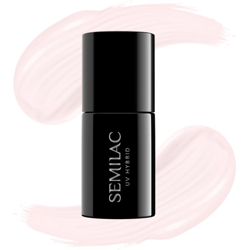 Semilac UV Hybrid Unique esmalte de uñas en gel tono 128 Pink Marshmallow 7 ml