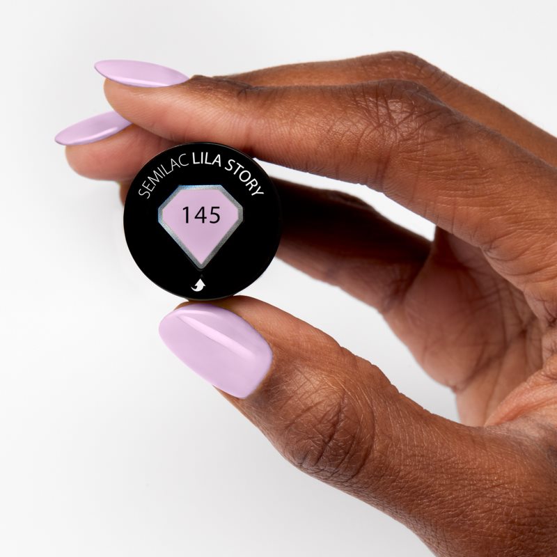 Semilac UV Hybrid Unique гелевий лак для нігтів відтінок 145 Lila Story 7 мл