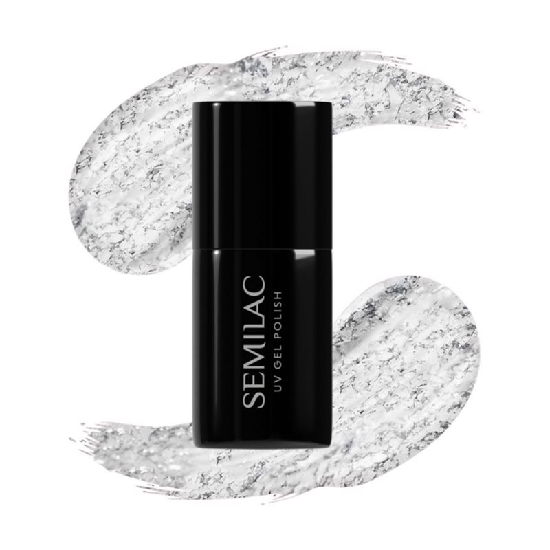 Semilac UV Hybrid Shimmer гелевий лак для нігтів відтінок 292 Silver Shimmer 7 мл