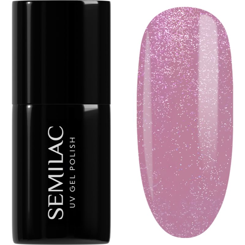 Semilac UV Hybrid Shimmer gélový lak na nechty odtieň 319 Shimmer Dust Pink 7 ml
