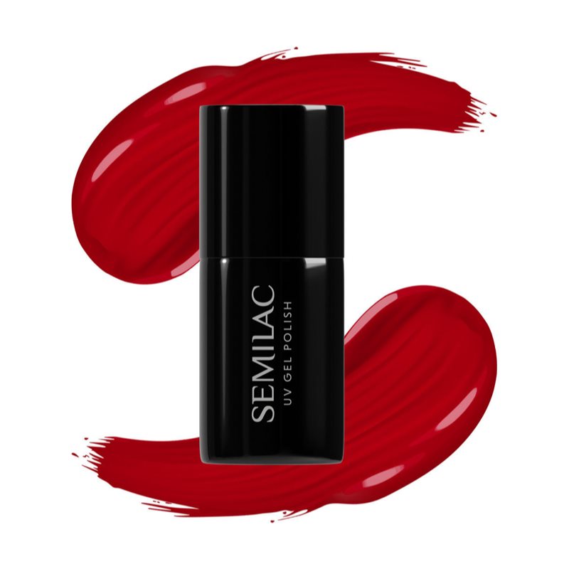 Semilac UV Hybrid Valentines гелевий лак для нігтів відтінок 345 Gorgeous Red 7 мл
