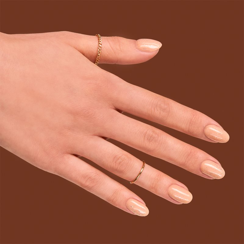 Semilac Top No Wipe Blinking гель - лак для нігтів з блискітками відтінок Copper & Gold Flakes 7 мл