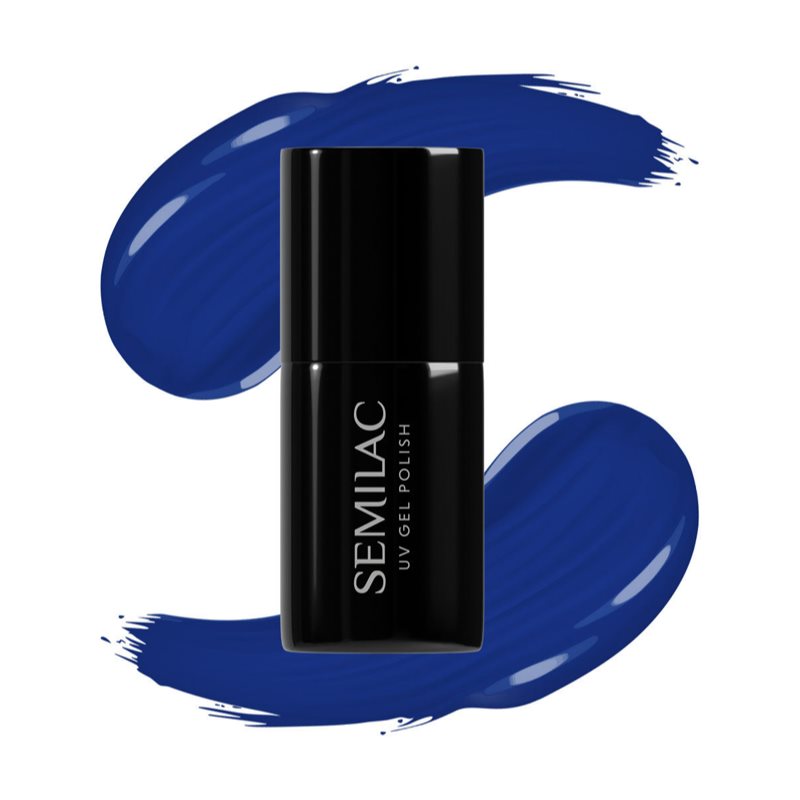 Semilac UV Hybrid X-Mass гелевий лак для нігтів відтінок 308 Festive Blue 7 мл