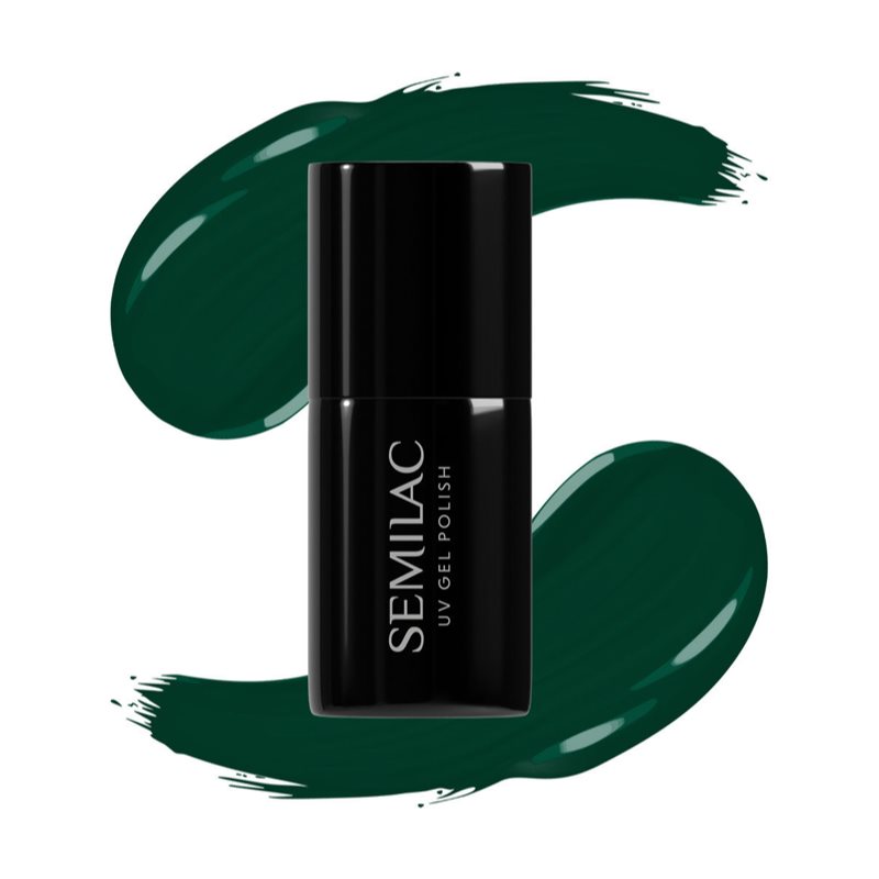 Semilac UV Hybrid X-Mass гелевий лак для нігтів відтінок 309 Pine Green 7 мл