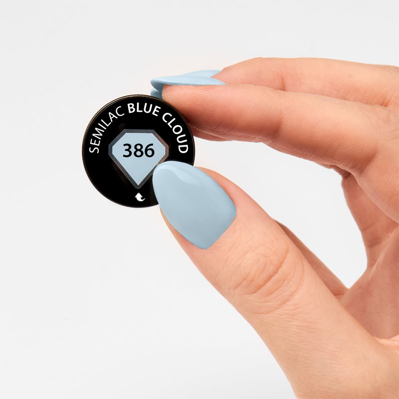 Semilac UV Hybrid Closer Again гелевий лак для нігтів відтінок 386 Blue Cloud 7 мл