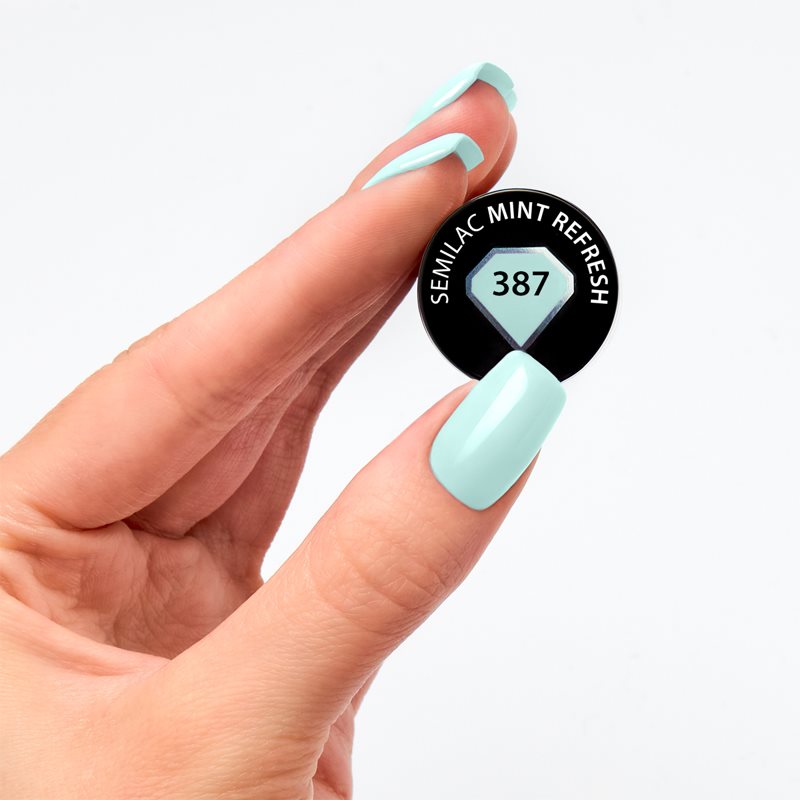 Semilac UV Hybrid Closer Again гелевий лак для нігтів відтінок 387 Mint Refresh 7 мл