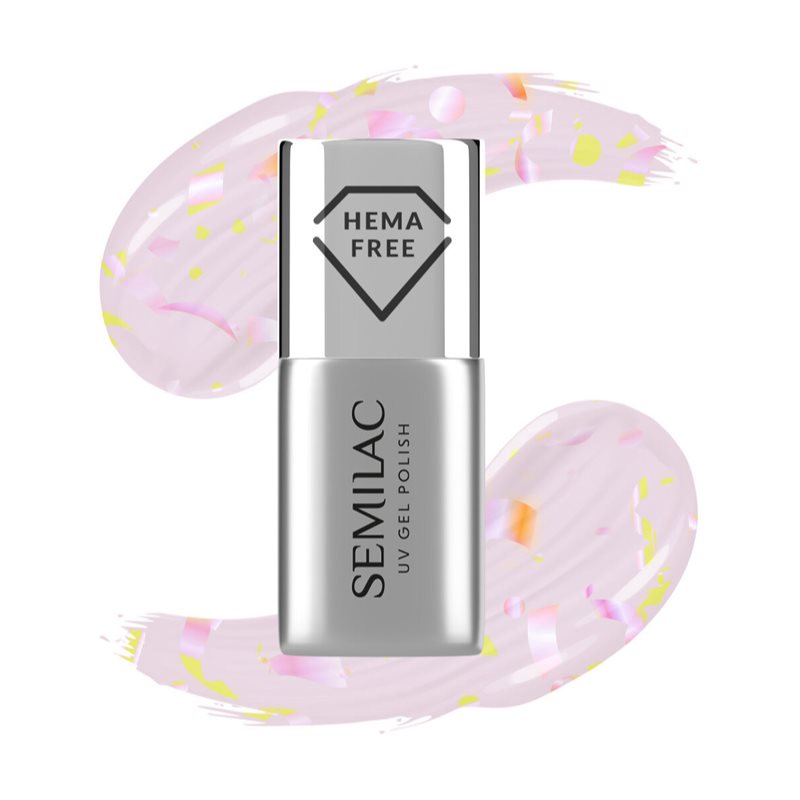 Thumbnail - Semilac Top No Wipe Matt Gel-Decklack für einen matten Look Farbton Peach Galaxy 7 ml