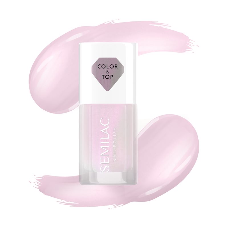 Semilac Color & Top Nagellack Farbton Pink Glow 7 ml