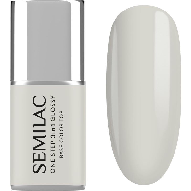 Semilac One Step 3in1 Glossy gelový lak na nehty odstín 110 The White 7 ml