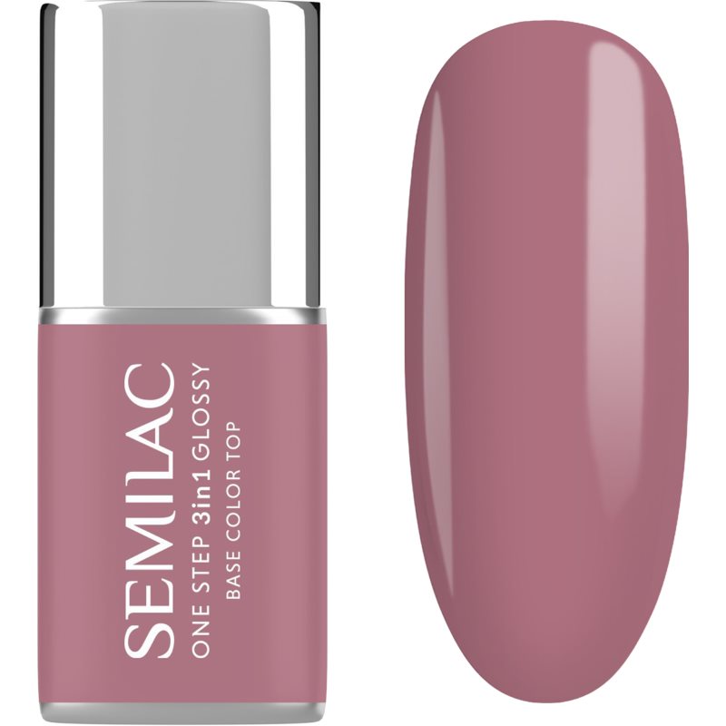 Semilac One Step 3in1 Glossy gélový lak na nechty odtieň 201 Earth Pink 7 ml