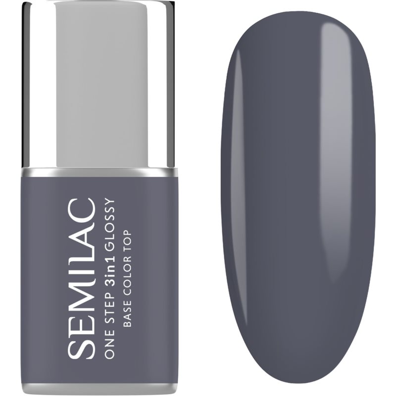 Semilac One Step 3in1 Glossy gélový lak na nechty odtieň 185 Stone Grey 7 ml